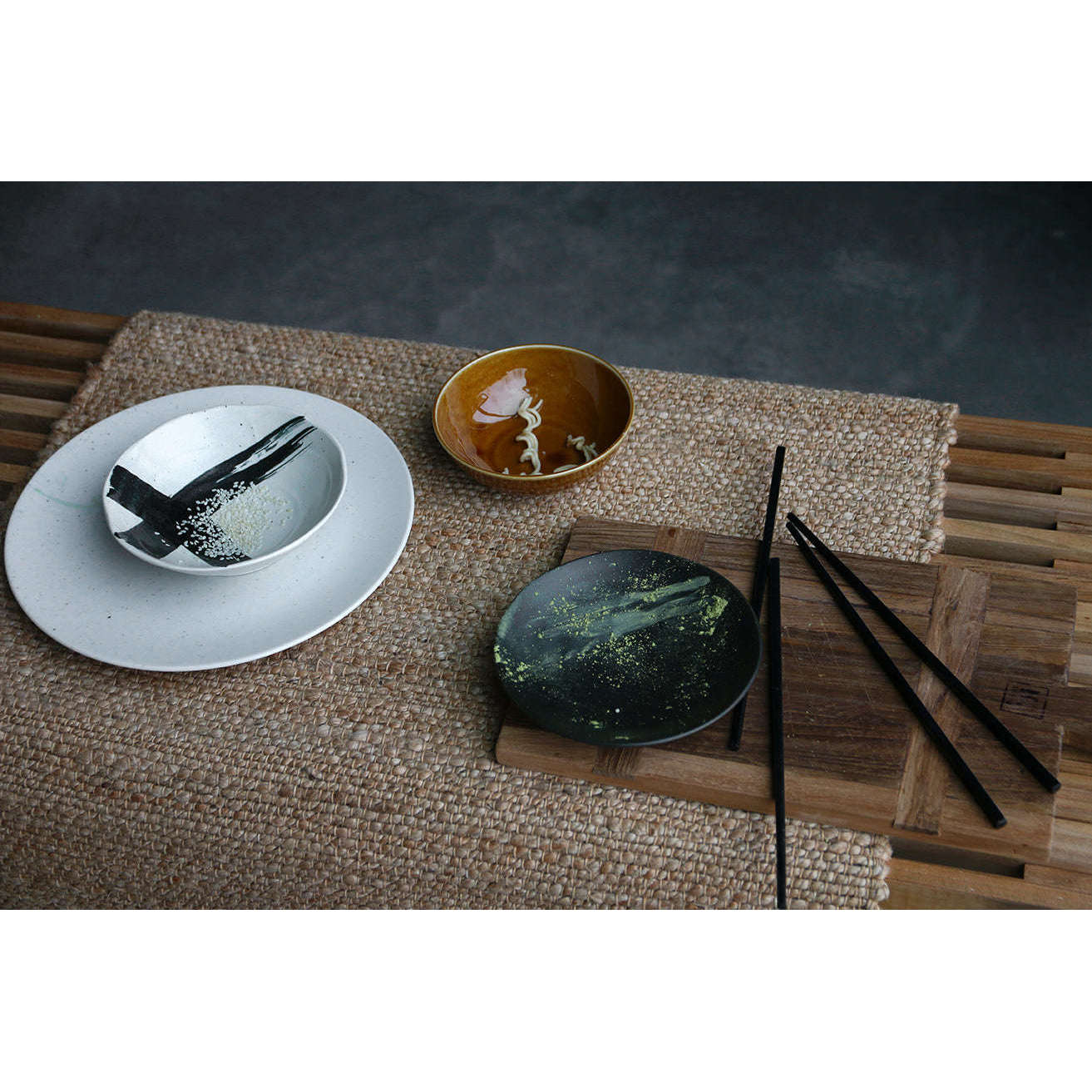 HKliving Kyoto ceramics: japanese soup schaal bruin