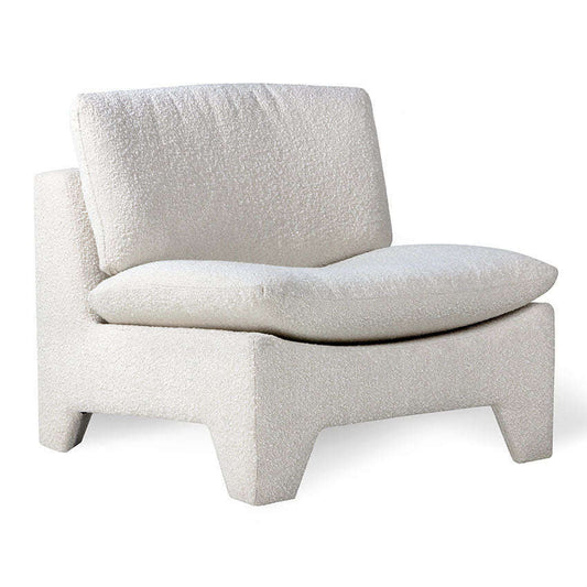 HKliving Retro lounge fauteuil boucle cream