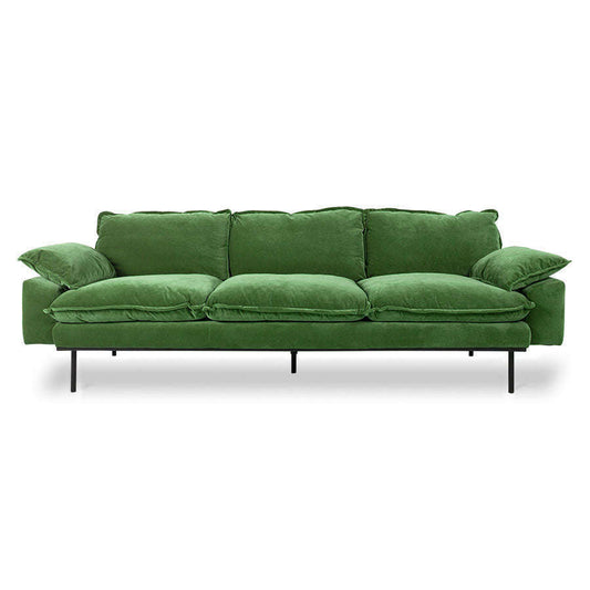 HKliving retro sofa: 4-zits royal velvet groen