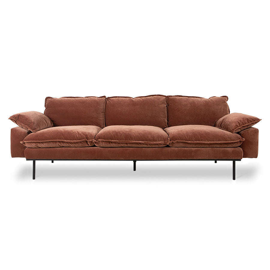 HKliving retro sofa: 4-zits royal velvet magnolia