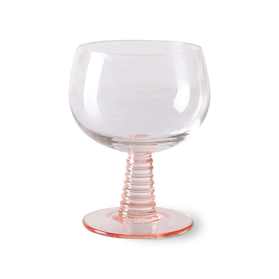 HKliving swirl wijn glas laag nude