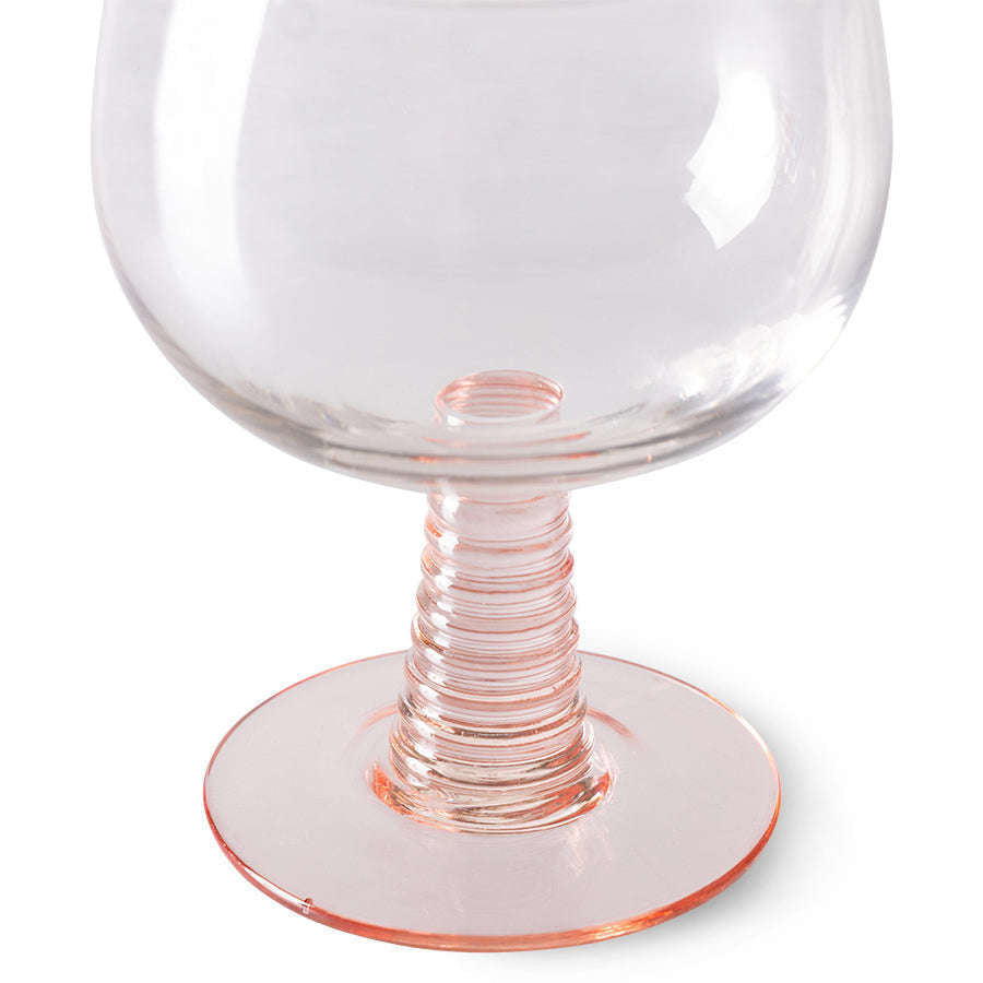 HKliving swirl wijn glas laag nude