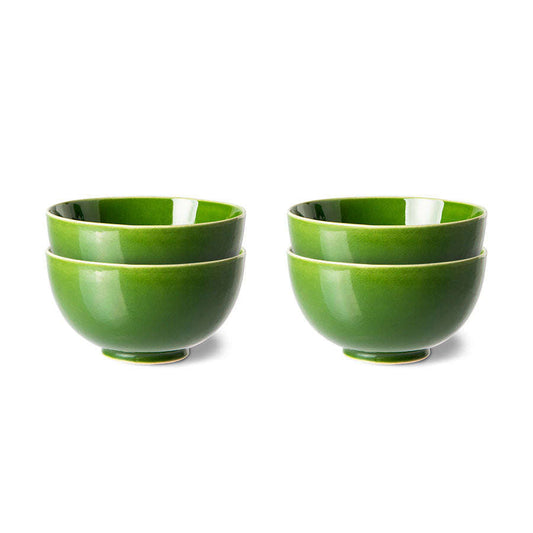 HKliving the emeralds: ceramic dessert schaaltje groen (set van 4)
