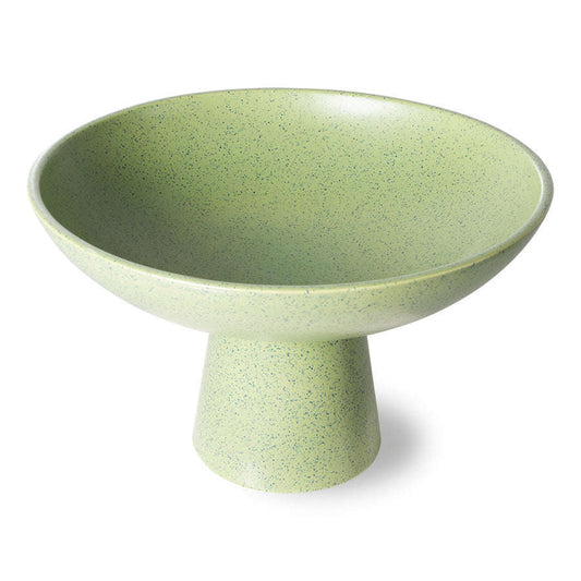 HKliving the emeralds: ceramic schaal op voet M pistachio