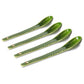 HKliving the emeralds: ceramic spoon texturood groen (set van 4)