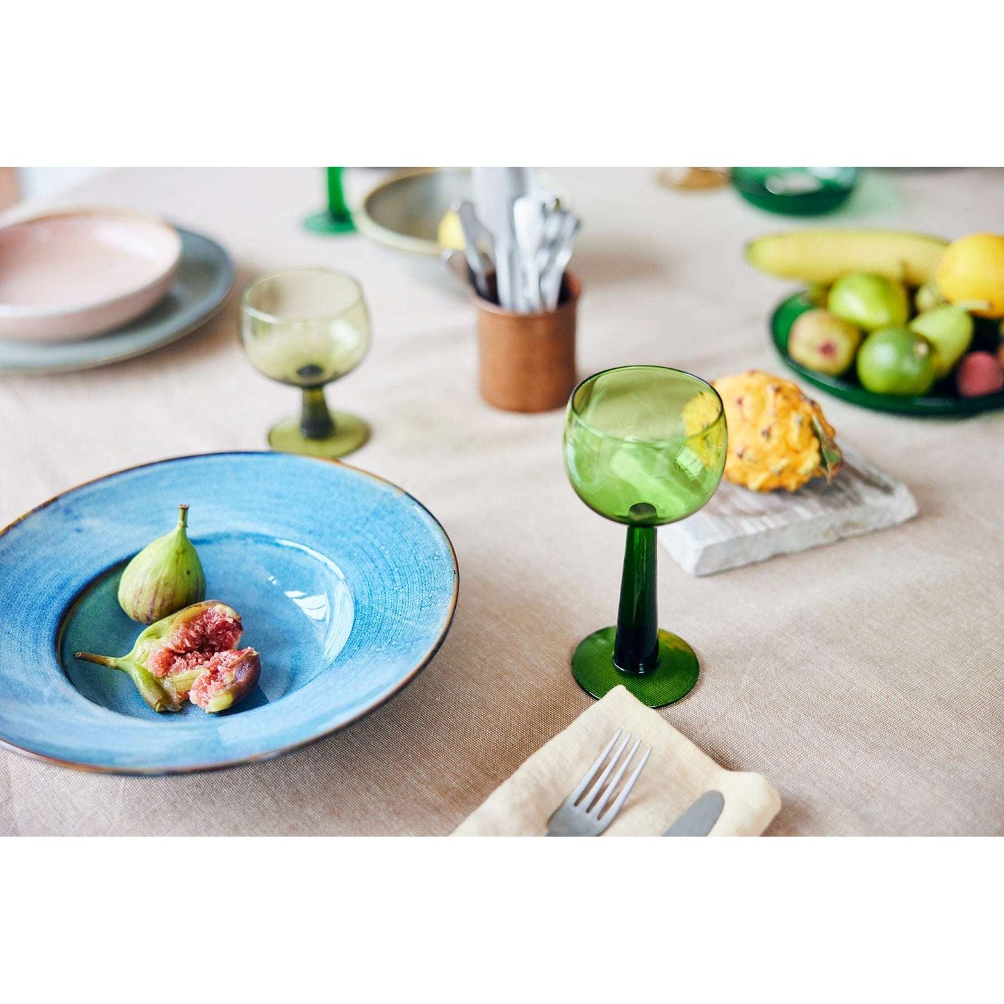 HKliving the emeralds: glas dessert schaaltje groen