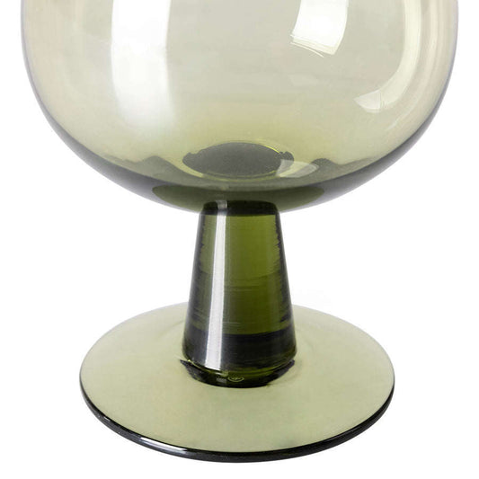 HKliving the emeralds: wijn glas laag olive groen (set van 4)