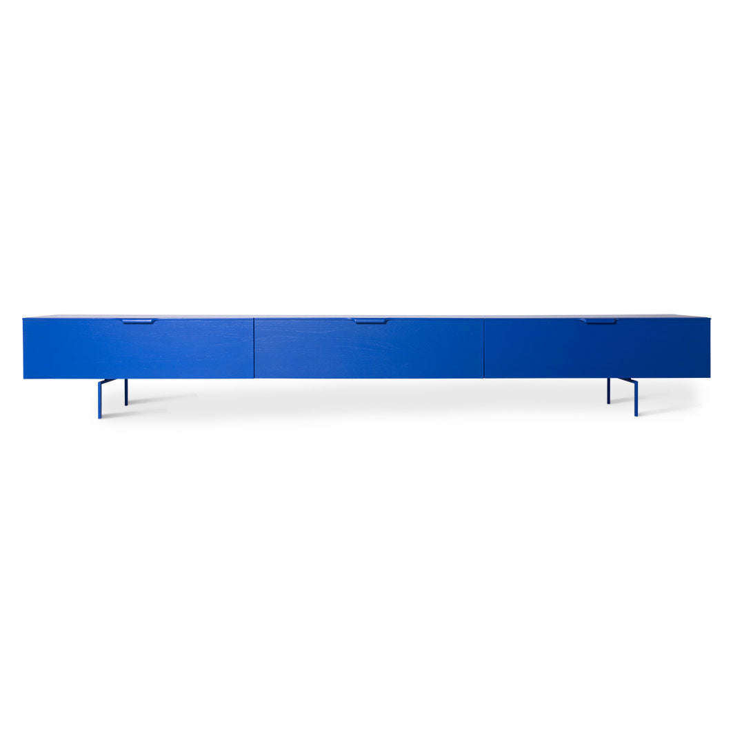 HKliving tv-meubel houtnerf 250 cm cobalt