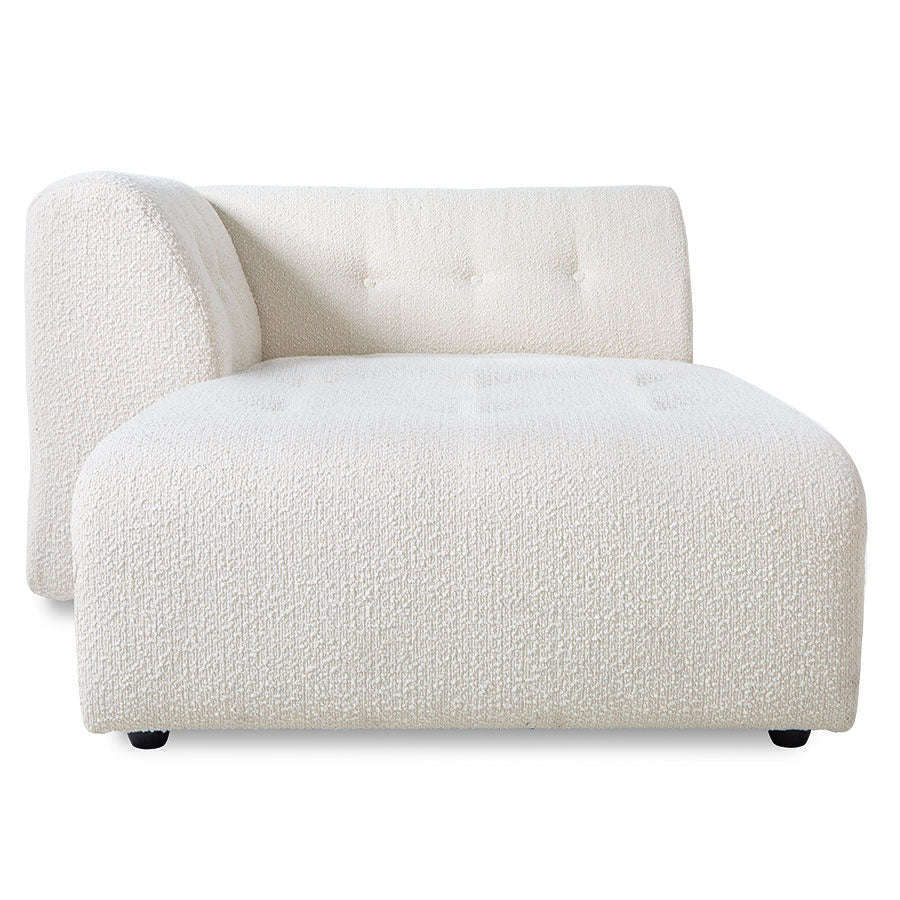 HKliving vint bank: element left divan boucle cream