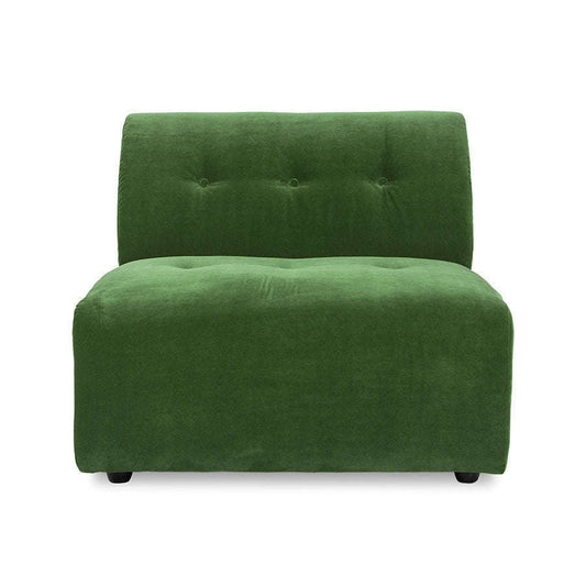 HKliving vint bank: element midden royal velvet groen