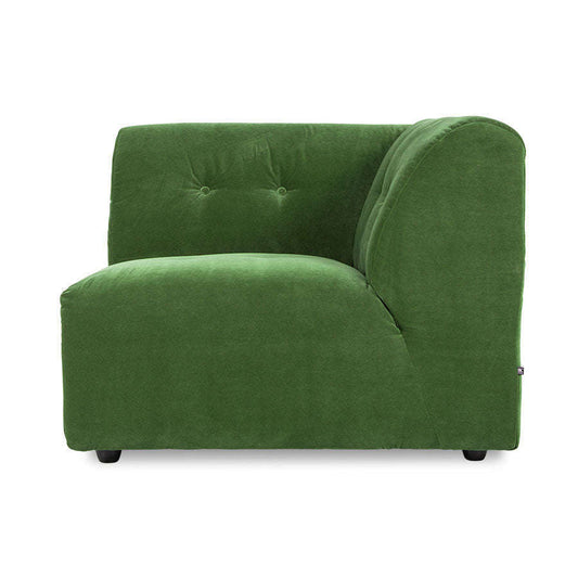 HKliving vint bank: element rechts royal velvet groen