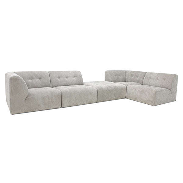 HKliving vint couch element hocker rib cream