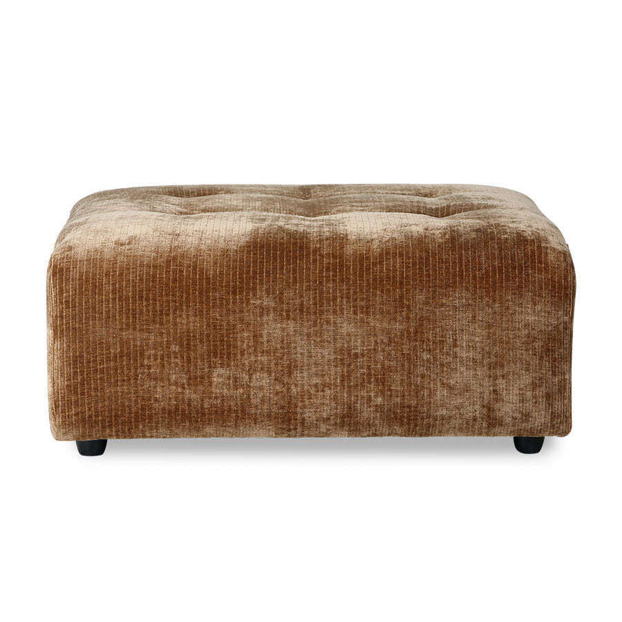 HKliving vint couch element hocker velvet corduroy M aged gold