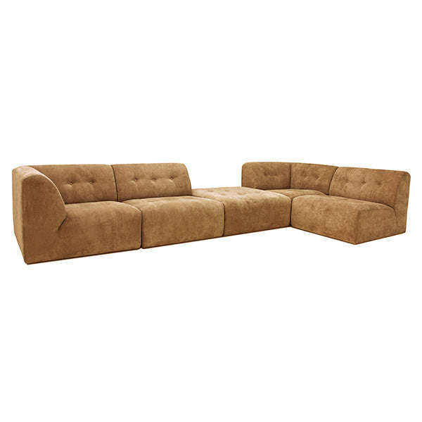 HKliving vint couch element links rib bruin