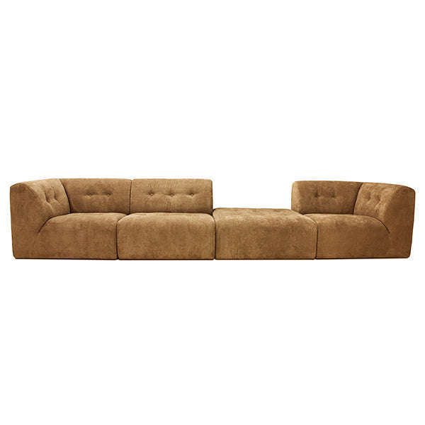 HKliving vint couch element links rib bruin