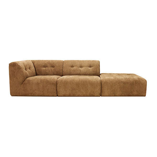 HKliving vint couch element links rib bruin