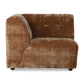 HKliving vint couch element links velvet corduroy aged gold