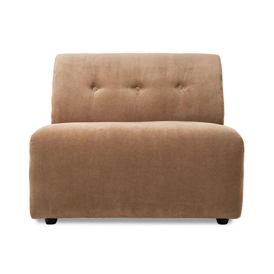 HKliving vint couch element midden rib bruin