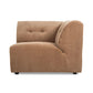 HKliving vint couch element rechts rib bruin