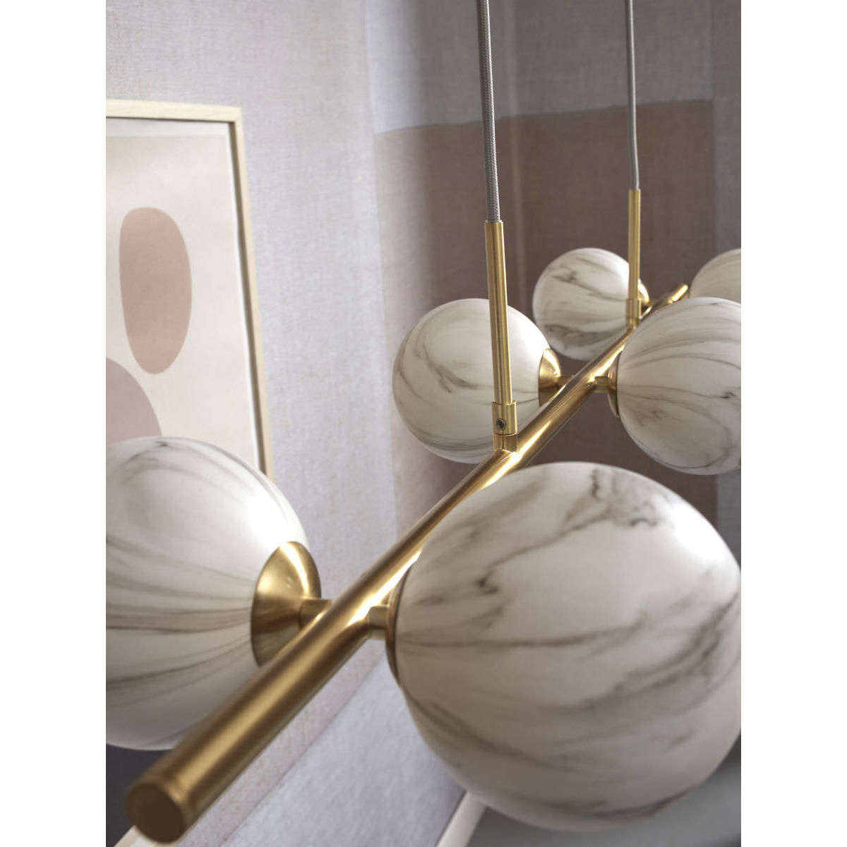 It's about RoMi Hanglamp Carrara 6-bollen goud