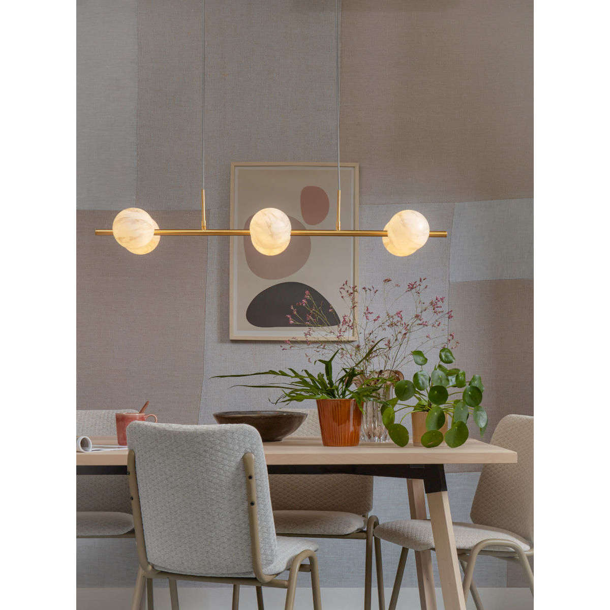 It's about RoMi Hanglamp Carrara 6-bollen goud