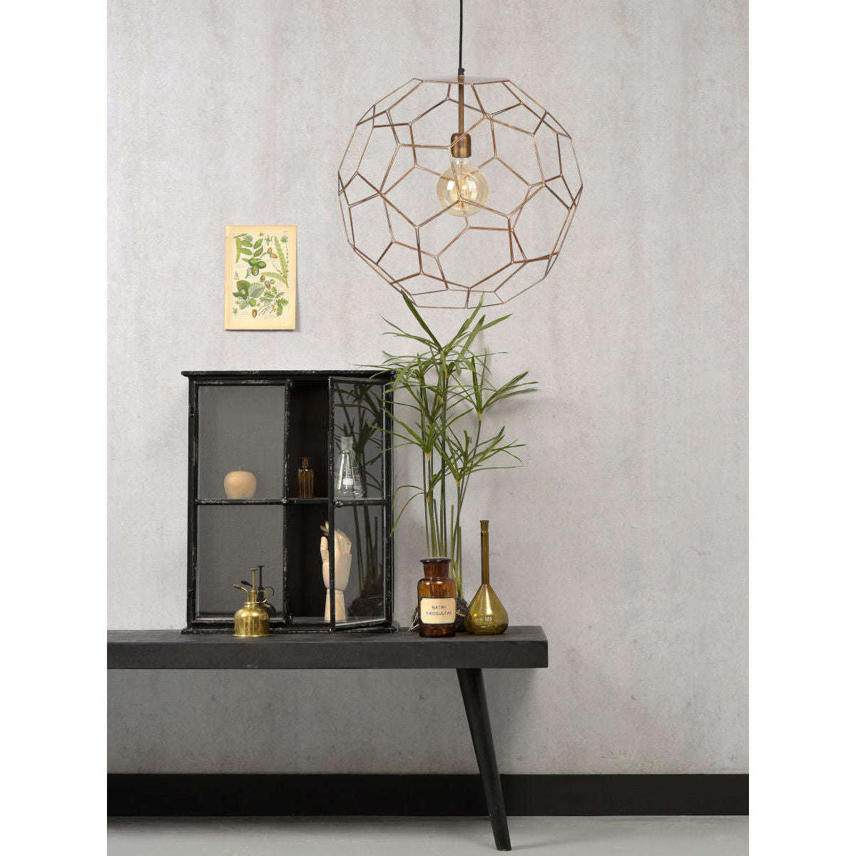 It's about RoMi Hanglamp draadijzer Marrakesh koper L