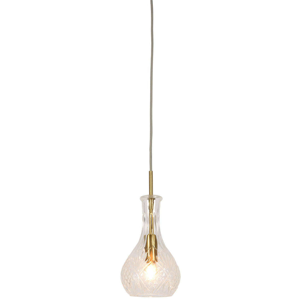 It's about RoMi Hanglamp glas Brussels transparant / goud druppel