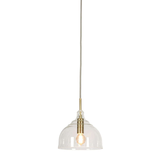 It's about RoMi Hanglamp glas Brussels transparant / goud rond
