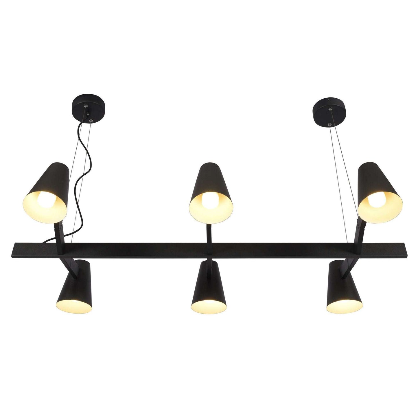 It's about RoMi Hanglamp ijzer Biarritz 6-arm zwart