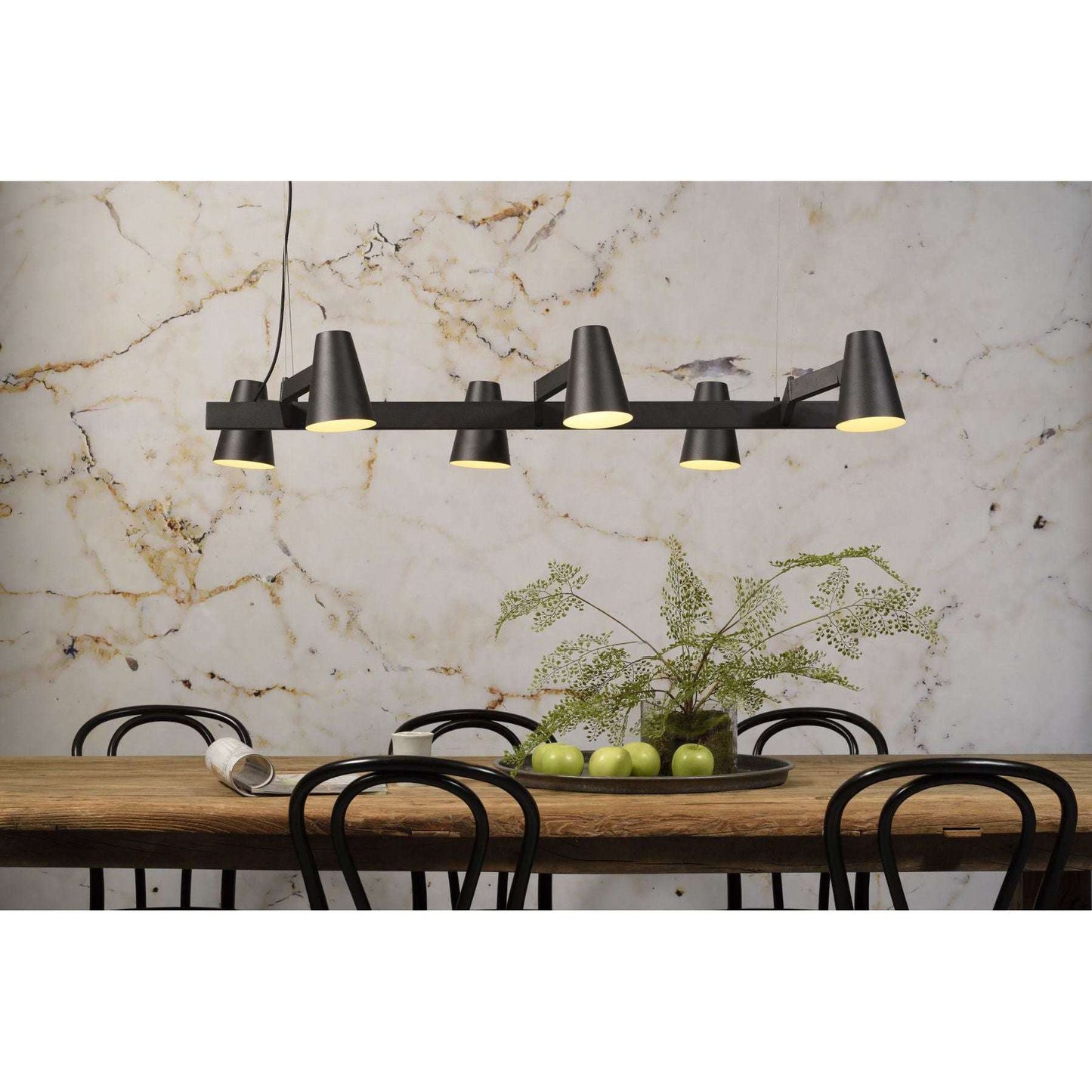 It's about RoMi Hanglamp ijzer Biarritz 6-arm zwart