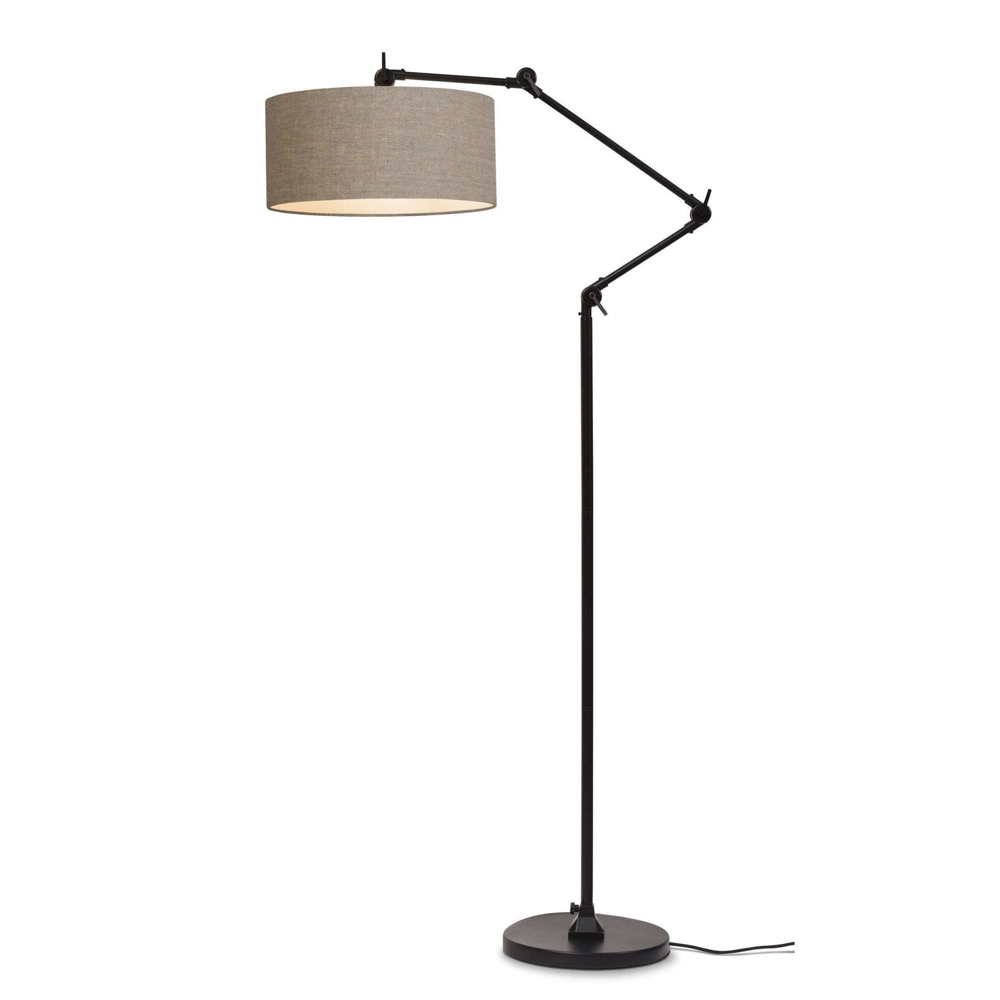 It's about RoMi Vloerlamp Amsterdam kap 4723  donker linnen