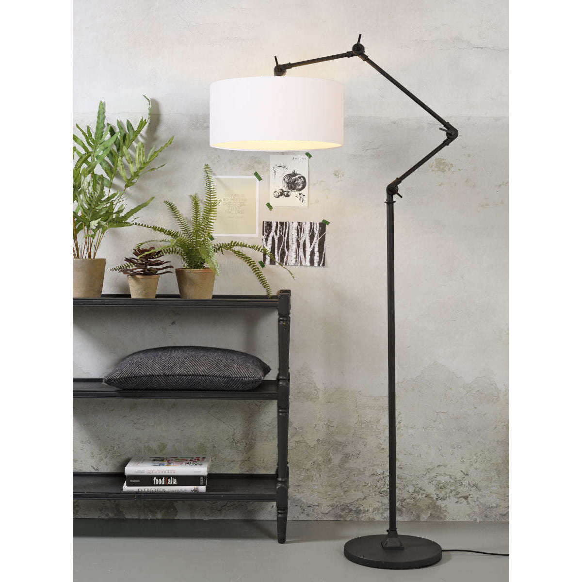 It's about RoMi Vloerlamp Amsterdam kap 4723  wit