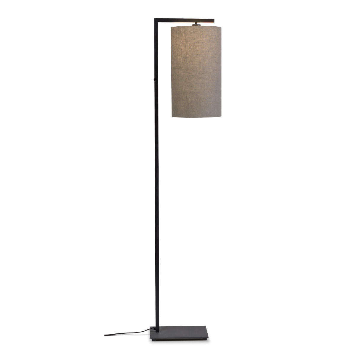 It's about RoMi Vloerlamp Boston zwart / kap 2545 donker linnen