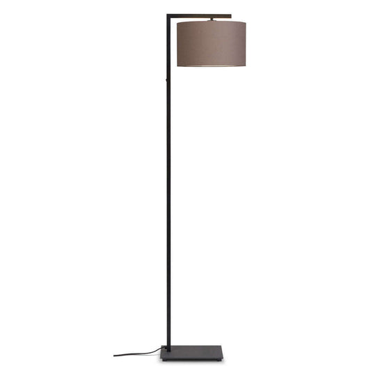 It's about RoMi Vloerlamp Boston zwart / kap 3220 zand grijs