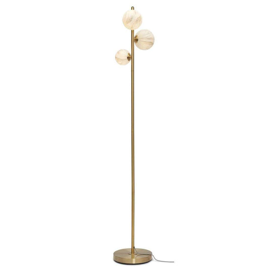 It's about RoMi Vloerlamp Carrara 3-bol goud