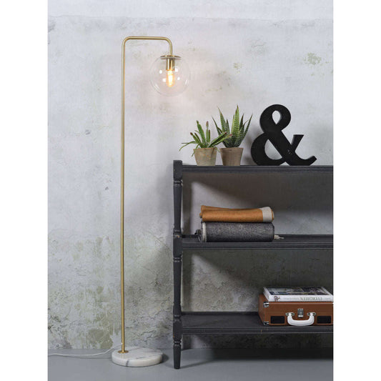 It's about RoMi Vloerlamp ijzer / glas Warsaw goud