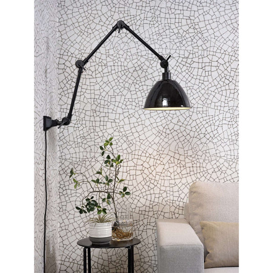 It's about RoMi Wand- / hanglamp Amsterdam emaille kap zwart L