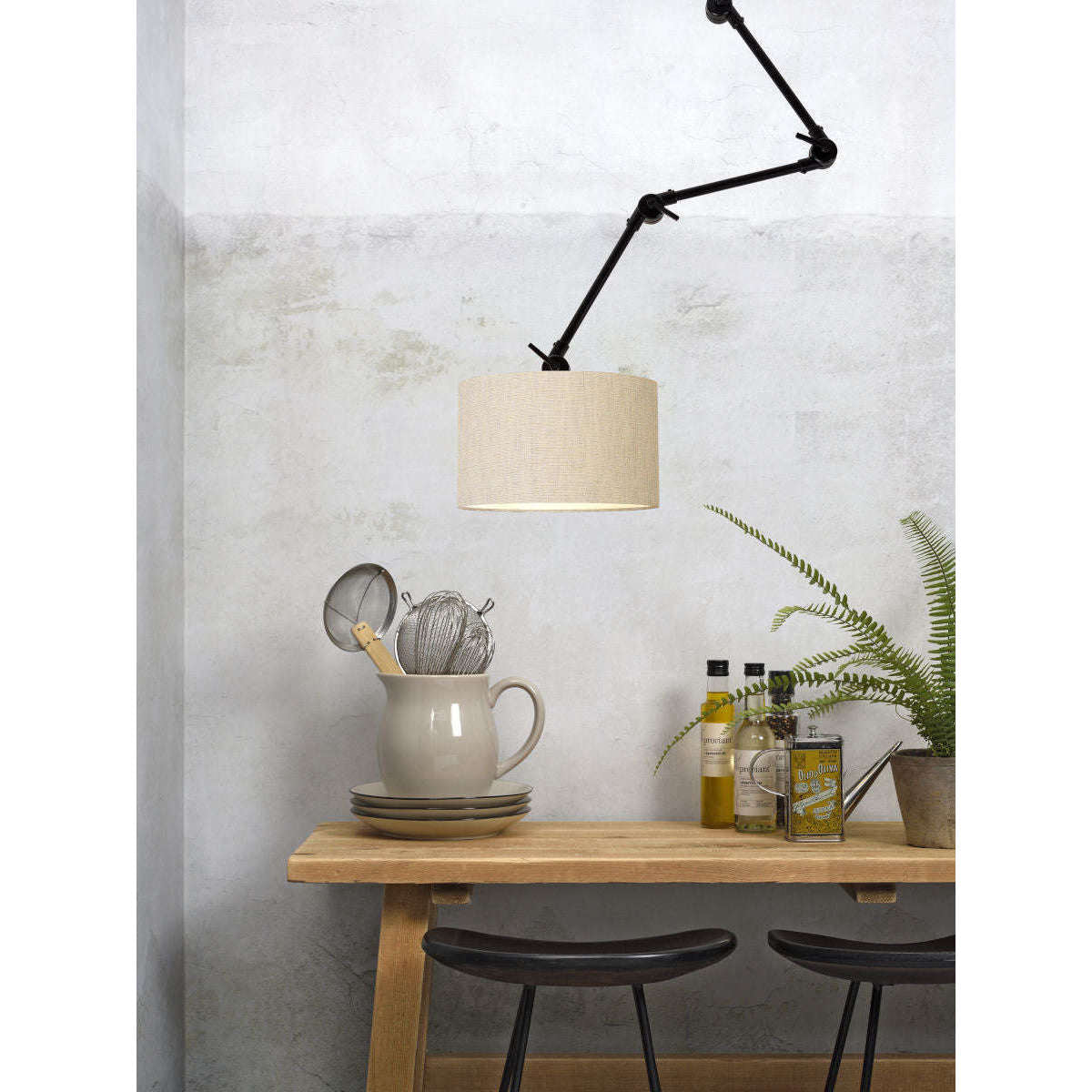 It's about RoMi Wand- / hanglamp Amsterdam kap 3220 licht linnen L