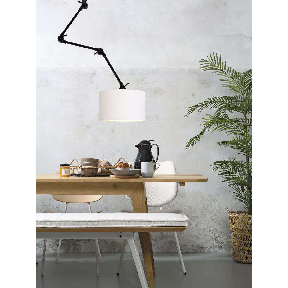 It's about RoMi Wand- / hanglamp Amsterdam kap 3220 wit L