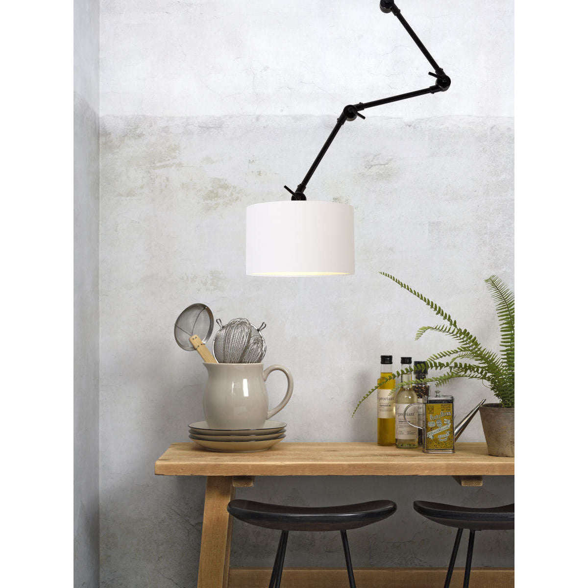 It's about RoMi Wand- / hanglamp Amsterdam kap 3220 wit L