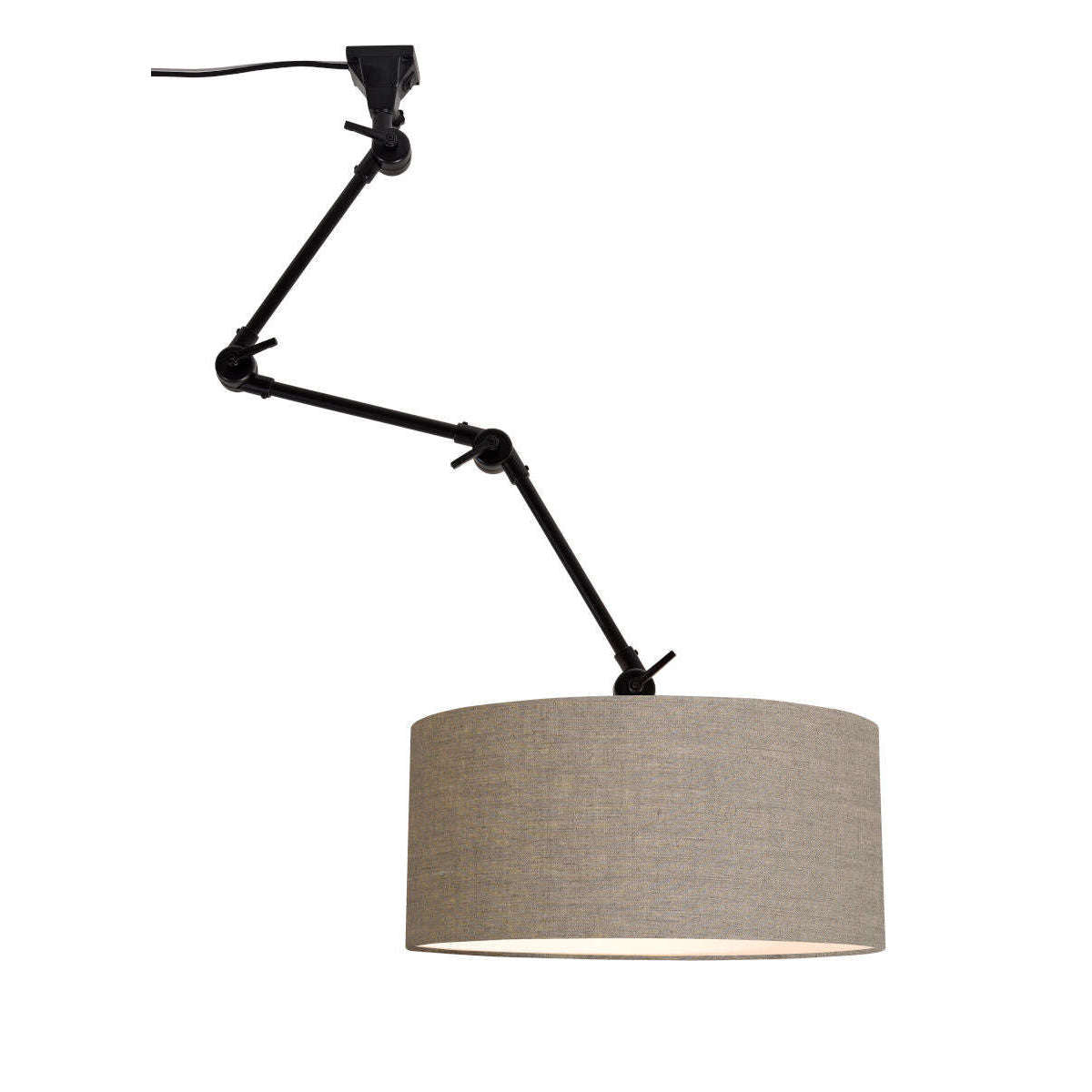 It's about RoMi Wand- / hanglamp Amsterdam kap 4723 donker linnen L