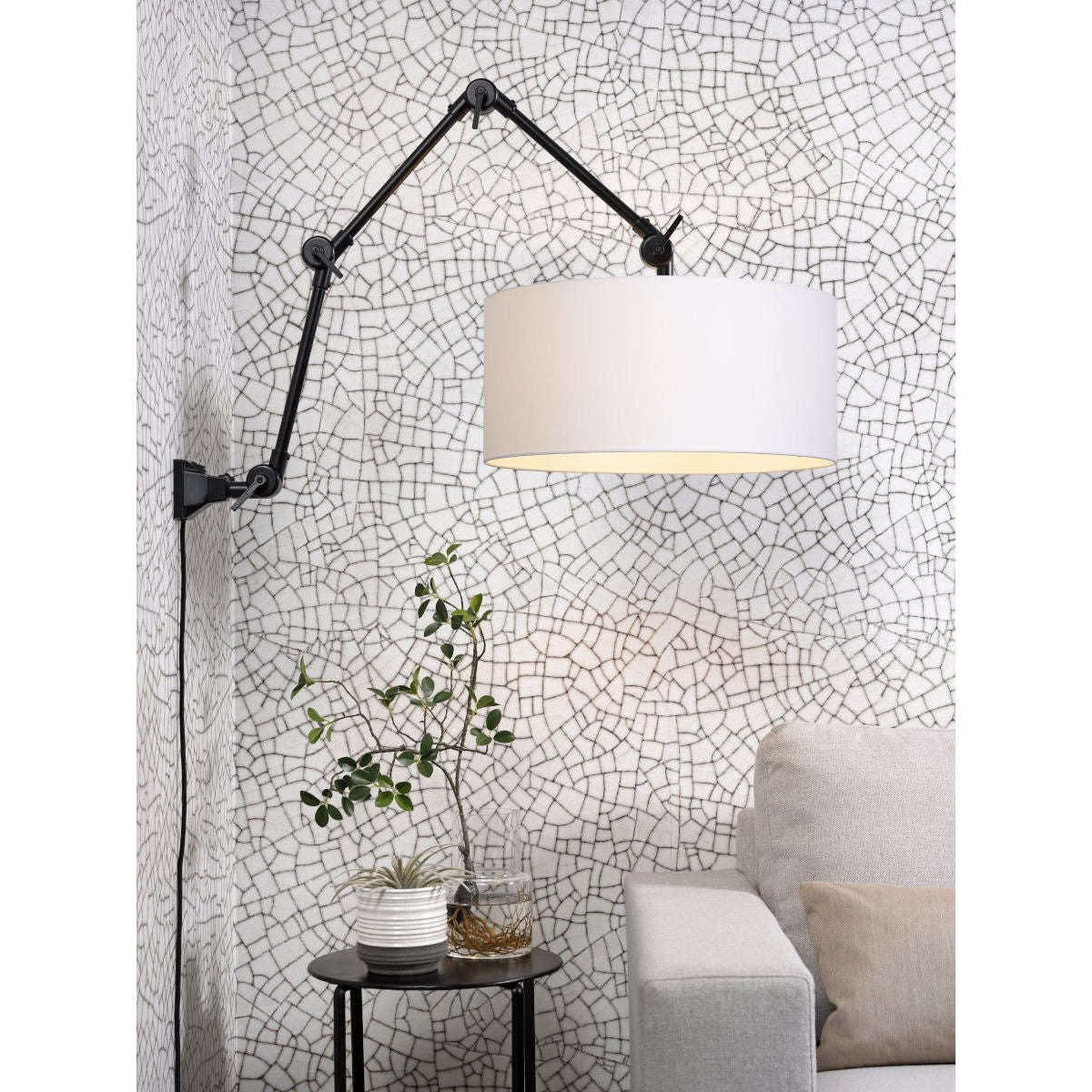 It's about RoMi Wand- / hanglamp Amsterdam kap 4723 wit L