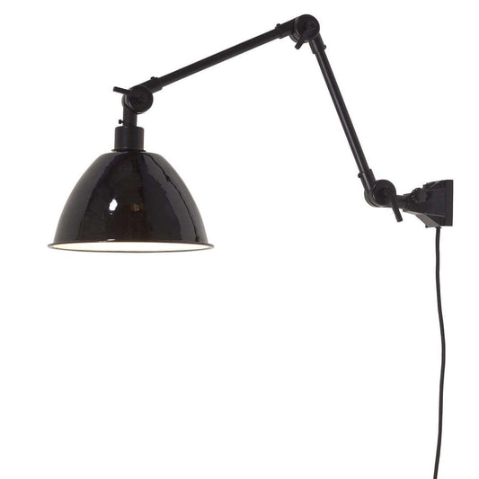 It's about RoMi Wandlamp Amsterdam emaille kap zwart M