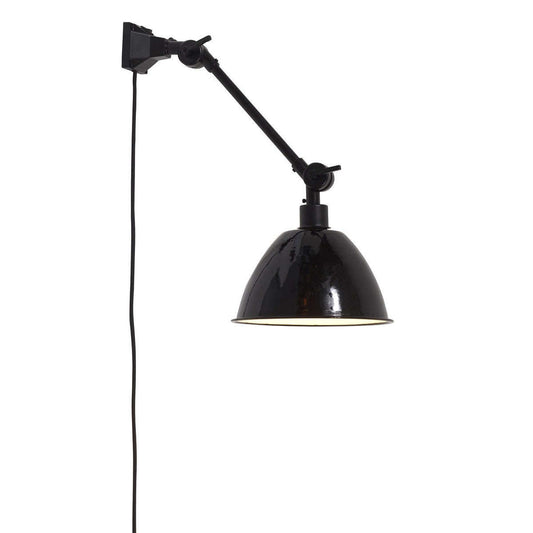 It's about RoMi Wandlamp Amsterdam emaille kap zwart S