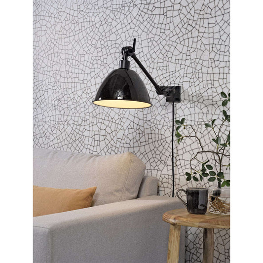 It's about RoMi Wandlamp Amsterdam emaille kap zwart S