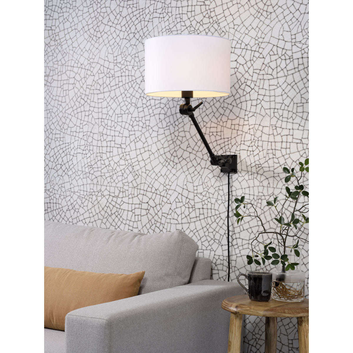 It's about RoMi Wandlamp Amsterdam kap 3220 wit S