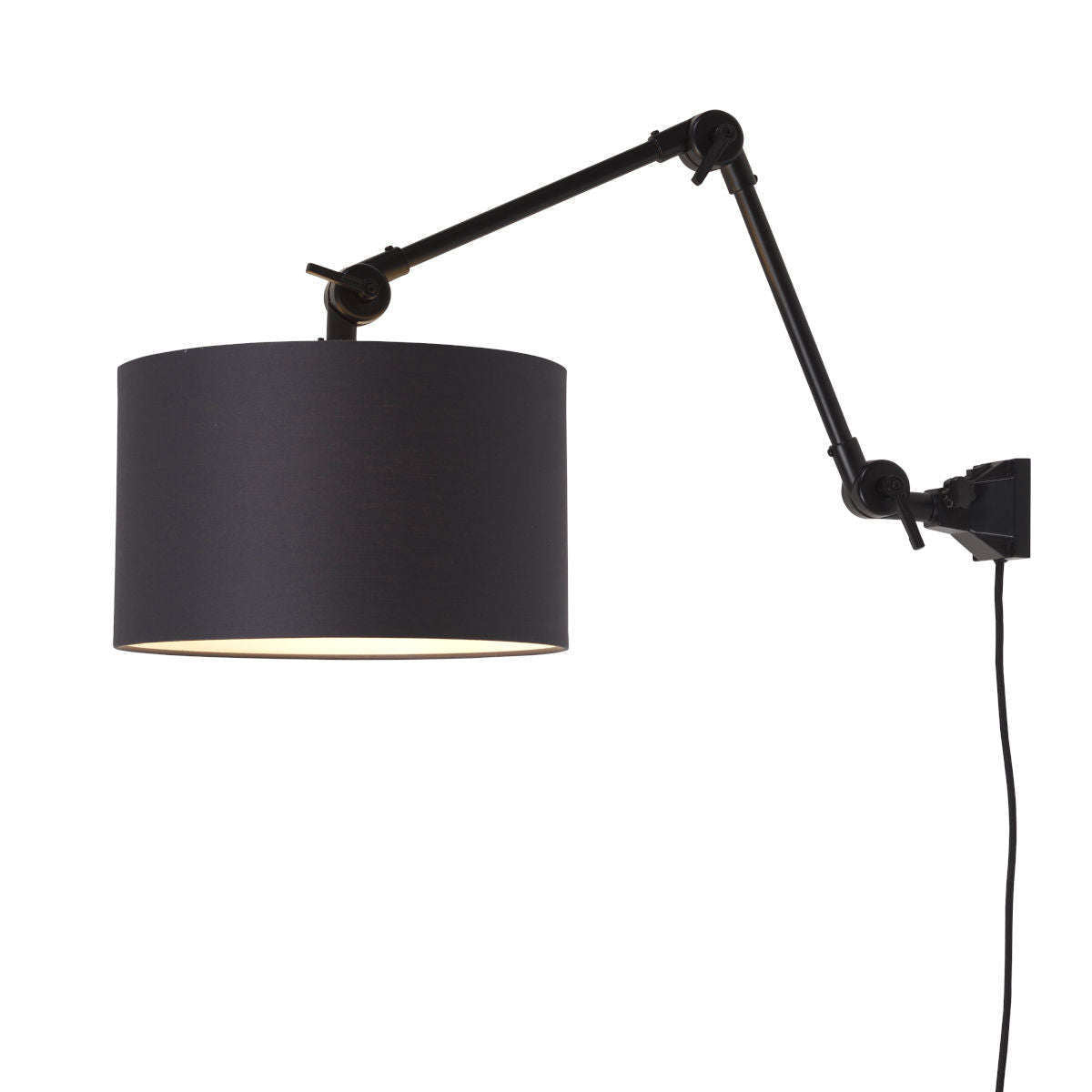 It's about RoMi Wandlamp Amsterdam kap 3220 zwart M