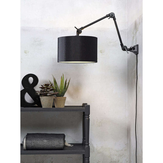 It's about RoMi Wandlamp Amsterdam kap 3220 zwart M