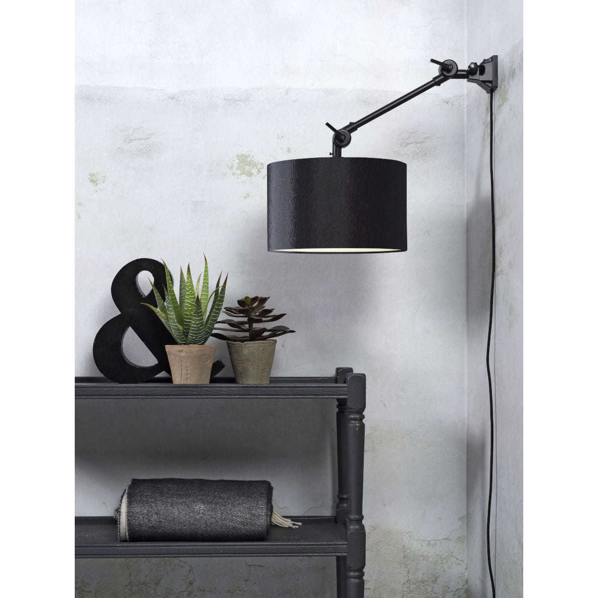 It's about RoMi Wandlamp Amsterdam kap 3220 zwart S