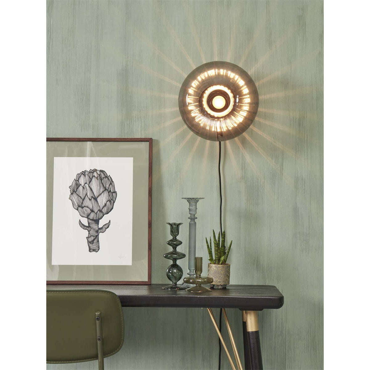 It's about RoMi Wandlamp Brussels antraciet